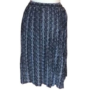 Rachel Rachel Roy black snakeskin print pleated skirt Size 2X